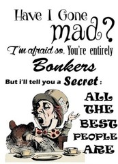 Alice Wonderland Book Quotes Wall Art Decor Set of 6 Print 8.5×11