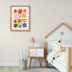 Framed You Are Magic Minimalist Quotes Wall Art 08×10 inch Colorful Cute Star…