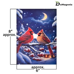 Small Cardinals Christmas Pictures Wall Decor with Timer and Stand – 8x6in Fr…