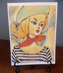 Retro Barbie Portrait As An Artist 8×10 Art Print