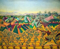 Vines and Olive Trees, Tarragona : Joan Miro : Archival Quality Art Print