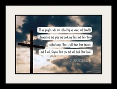 2 Chronicles 7:14 Christian Poster Print Picture or Framed Wall Art Bible Verse