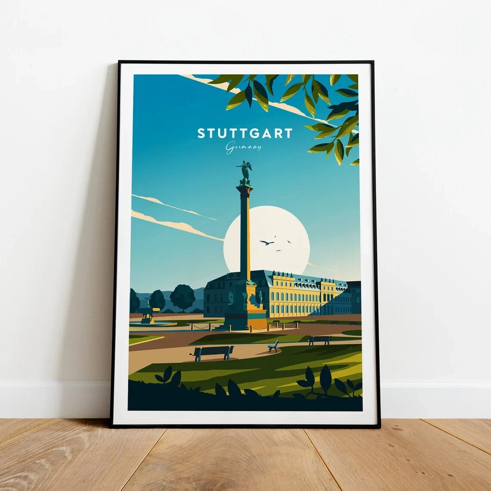 Germany, Stuttgart Travel 50x70cm Poster Premium Quality
