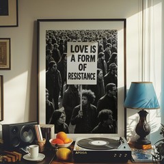Protest Poster – Feminist Civil Rights Wall Art, Vintage Political Quote Decor
