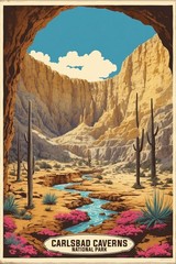 Carlsbad Caverns National Park Poster Premium Photo Print Wall Art 4 Sizes