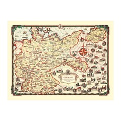 Old Map of Germany 1935 – Vintage Germany Art Wall Decor