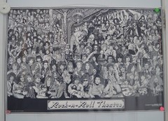 Rock n Roll Theater by Howard Teman Art Poster 36-by-24 Inches