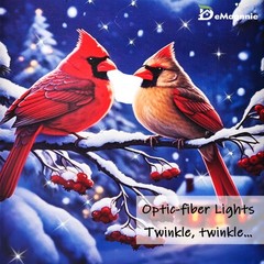 Small Cardinals Christmas Pictures Wall Decor with Timer and Stand – 8x6in Fr…