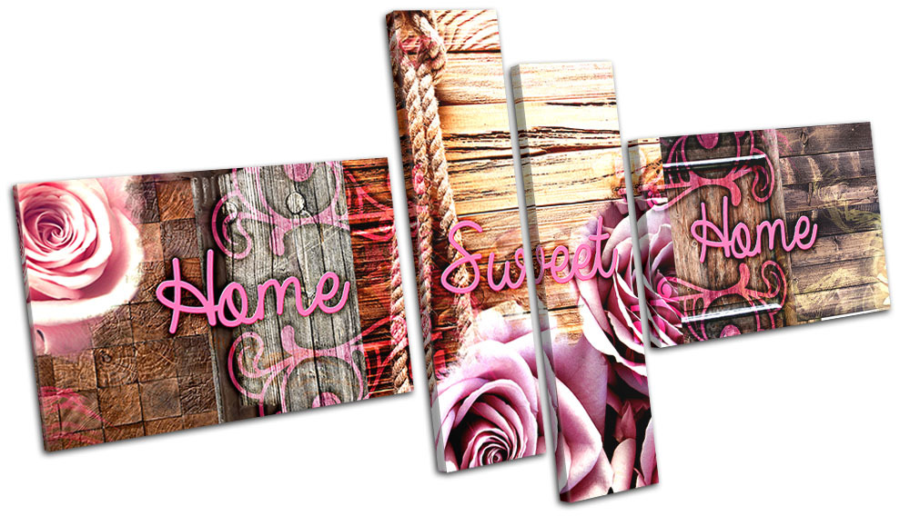 Home Wood Natural Collage Abstract CANVAS WALL ART Picture Print VA