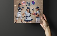 Melania Trumpe as a NY Yankees. Baseball 8×10 Print.