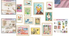 Eclectic Framed Art Prints 12pc Bedroom Living Room Trendy Decor