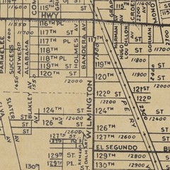 City of Compton Map, Los Angeles, California circa 1946 – 24 inches x 24 inches