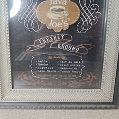 Framed Coffee Wall Art Set of 2 Café Prints Kitchen Coffee Bar Décor 10×16