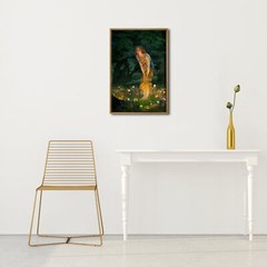 Framed Wall Art Fairy Tale Midsummer Eve with A Girl and Elves by Edward Robert