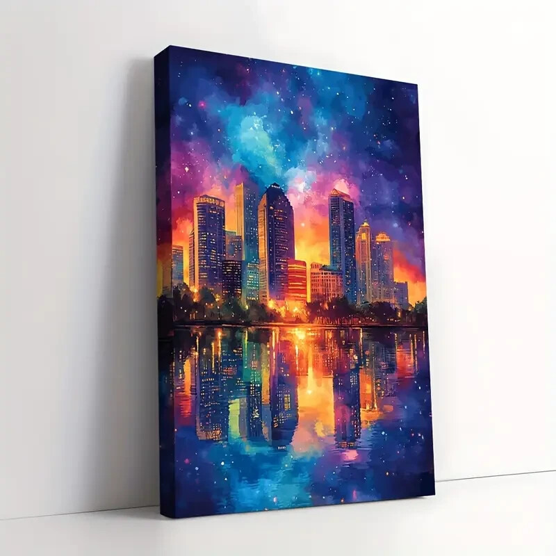 Framed Canvas Colourful Orlando Florida USA Wall Art – Perfect for Living Room