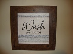 New Wash your hands Framed print