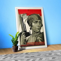 Soviet Women’s Poster, USSR 1920s Propaganda Print — Feminist Wall Art
