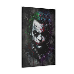 The Joker Portrait Canvas Wall Art, Painting Print, Home Decor, Batman – 5 Sizes