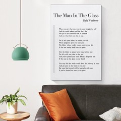 The Man in The Glass Poem Tin Sign Poster Vintage Canvas Wall Art Decor 12″x18″