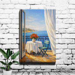 Framed Canvas Poster Wall Art Wooden Frame Classic Painting Home Decor