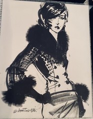 4 Wrapped Canvas Wall Art Anne Tavoletti Parisian Fashion, Editorial Sketches Lg