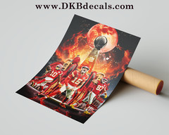 Kansas City Chiefs Super Bowl LVIII Champions Poster – Various Sizes to 13″x19″