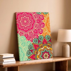 Wall Art Colorful Boho Mandala Floral Pattern Print Decorative Home Poster Print