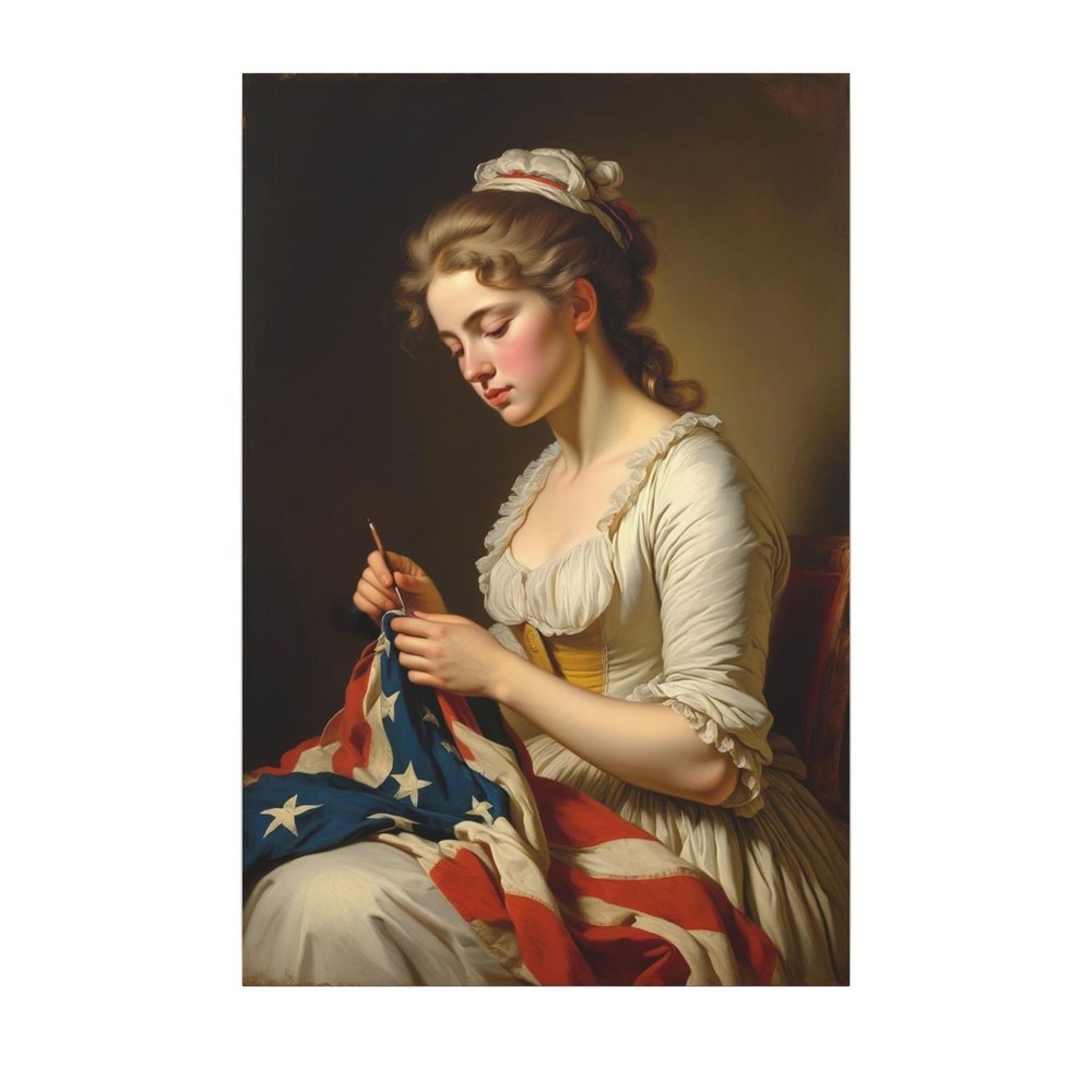 250th Anniversary Gift Betsy Ross, American Flag, 4th of July Poster