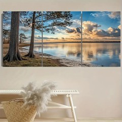 3pcs Lake Moultrie Wall Art Canvas Unframed/Framed