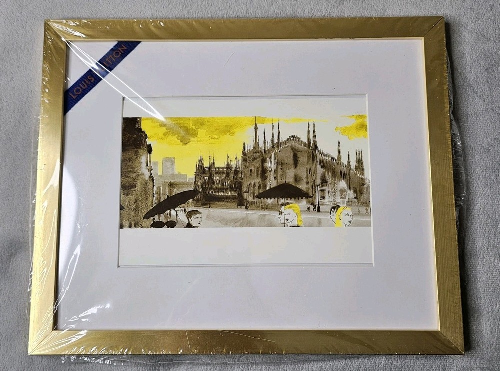 Louis Vuitton X Ruben Toledo Authentic Framed Post Art 9 1/4″ X 7 1/4″ with COA