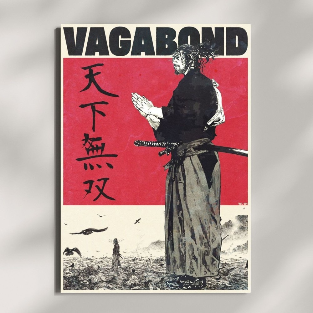 Vagabond Poster – Miyamoto Musashi Manga Anime Wall Art Japan Decor