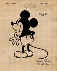 Classic Theme Park Rides V25 Patent Prints 6 (8×10) for Home Work Disney Office