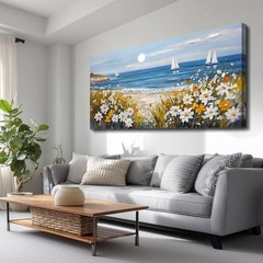 Wall Art For Dining Room Kitchen Blue Ocean Beach Art Pictures Living Room De…