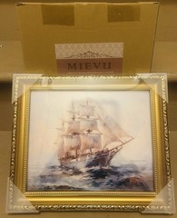 MIEVU Gold Vintage Framed Wall Art – Canvas Wall Art Prints for Living Room Deco