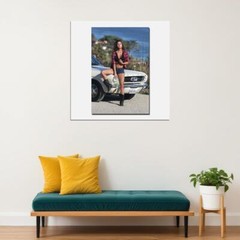 75573 Hot Rod Car Sexy Model Girl Art Wall Print Poster US