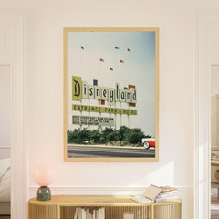 Disneyland Entrance Sign 1950s, Disneyland Poster, Theme Park Print. Retro Art