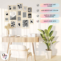 LARGE 11X14 Bauhaus Wall Art Prints – Large Abstract Wall Art Decor, Mid Century