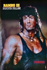 661528 Rambo 3 Sylvester Stallone Vintage Rambo In Tank Photo Wall Print Poster
