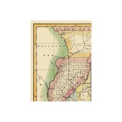 Historic State Map – Illinois – Lucas 1823 – Vintage Wall Art