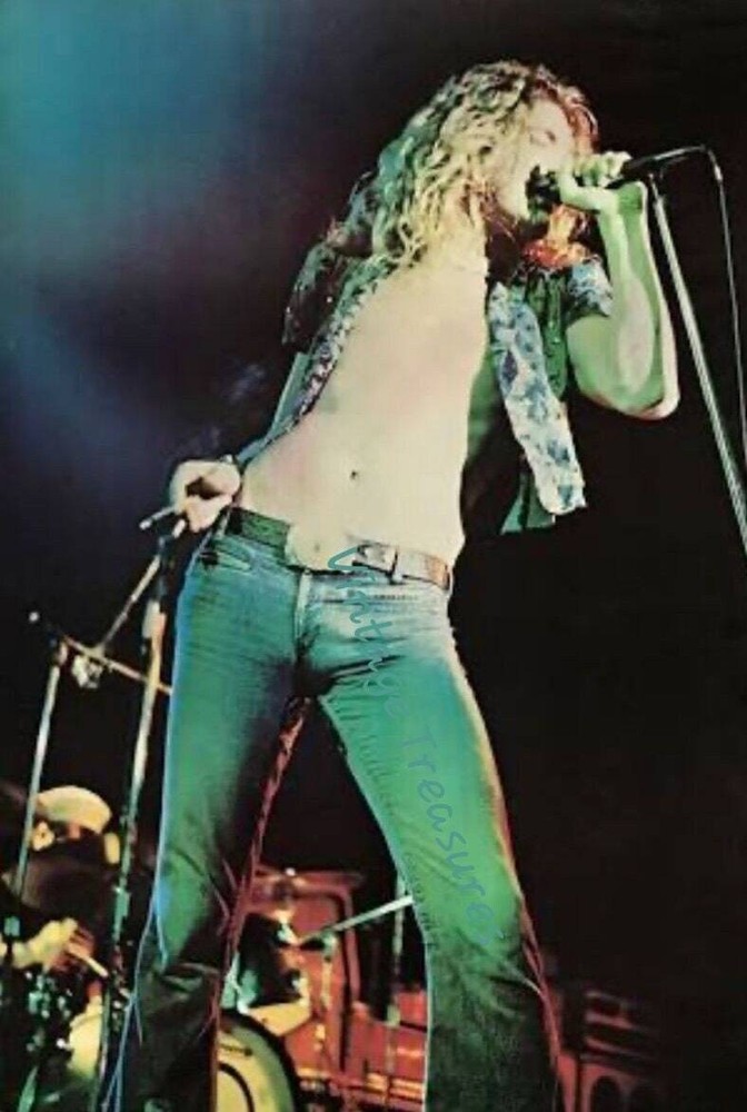 Robert Plant Led Zeppelin Singer “Crooning» Photo Print Poster 1973 US Tour