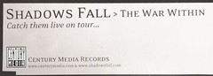 2004 Shadows Fall The War Within Double Sided Promo Poster 24 x 18