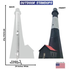 TYBEE LIGHTHOUSE 60″ Tall PLASTIC (Not Cardboard) CUTOUT Standee Standup Prop