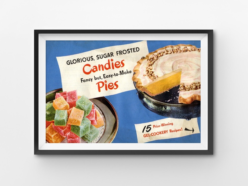 1952 Candies & Pies Vintage Style Kitchen POSTER! (up to 24×36) – Baking – Sugar