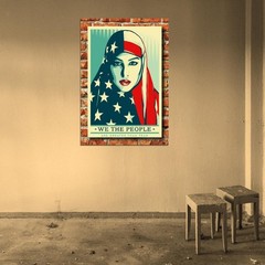 368211 We The People March Trump Protest Muslim Women Decor Print Poster
