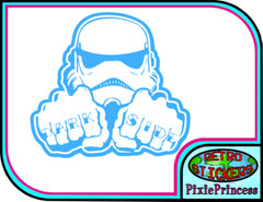Star Wars Storm Trooper Y Vinyl Sticker Car Truck Window Wall Poster Art Movie