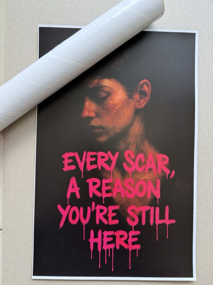 Poster Graffiti Art Print Wall Decor Scars Meaning Classic Painting
