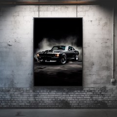 1967 Ford Mustang Shelby GT500 Poster, Classic Muscle Car Wall Art Decor