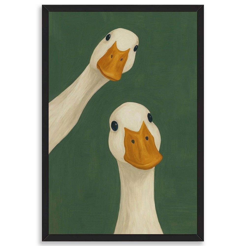 Animal Painting Wall Art Vintage Artwork Goose Minimalist Animal Wall Decor F…