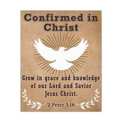 Confirmed in Christ 2 Peter 3:18 Bible Canvas Christian Wall Ar