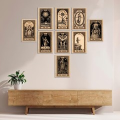 Tarot Wall Art Vintage Tarot Card Poster The Sun Moon Hermit Empress Prints G…